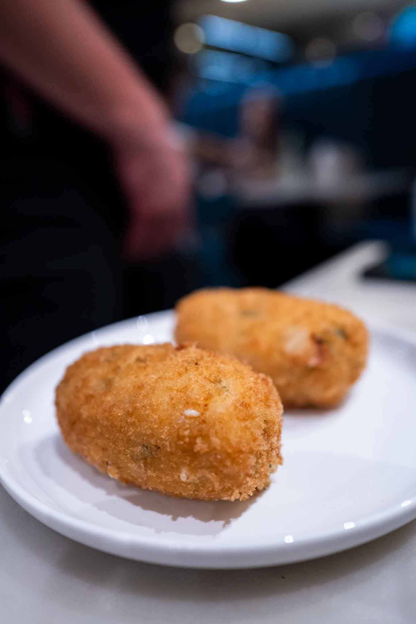 Croquettes an appetizer from Rome at Napoli on the Road