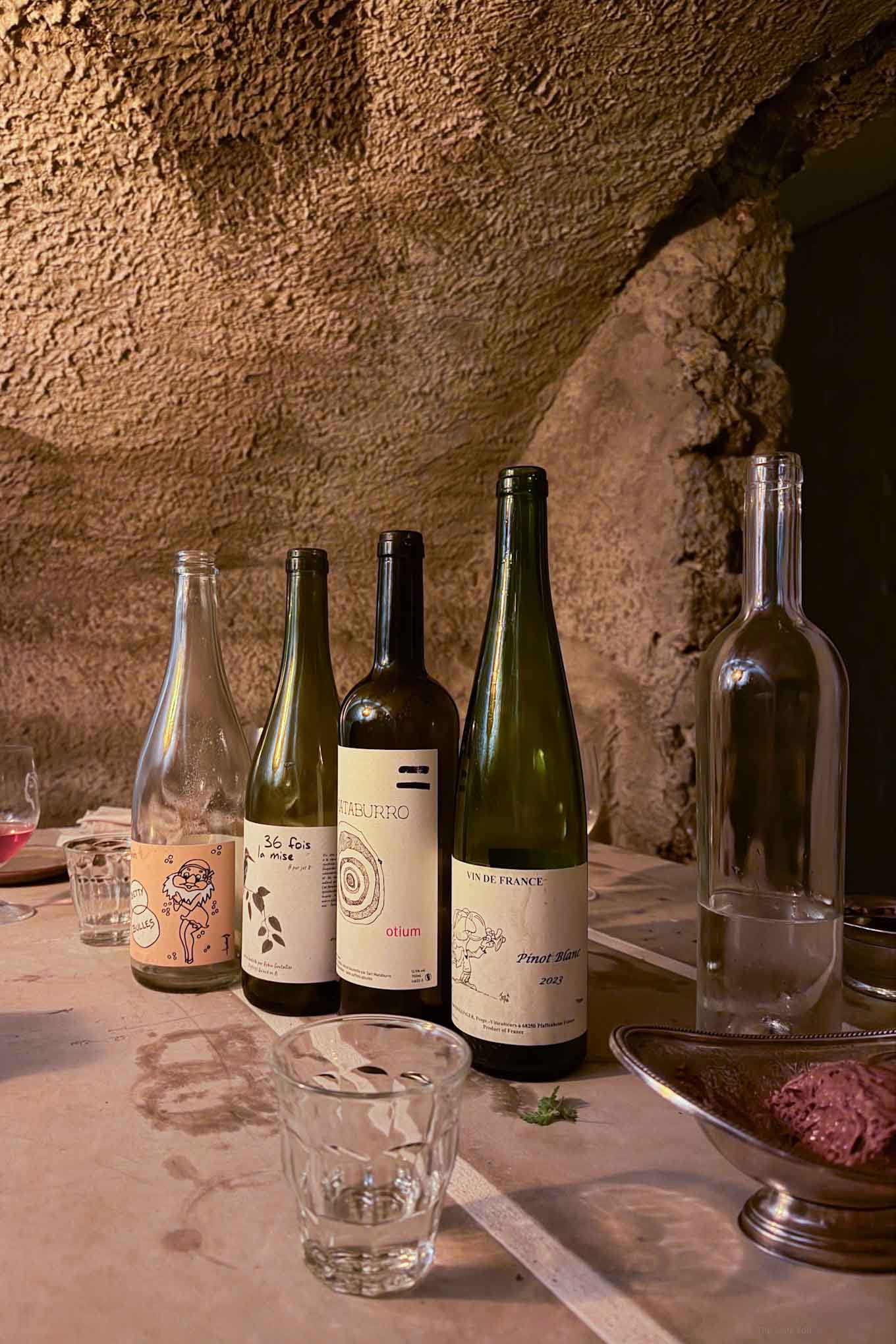 Bottles of natural wines at Stable Wines in Islington London