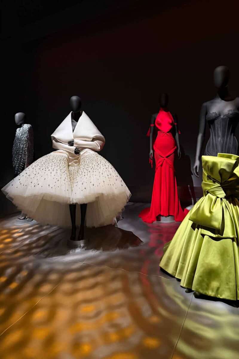 Schiaparelli dresses at the V&A museum in London